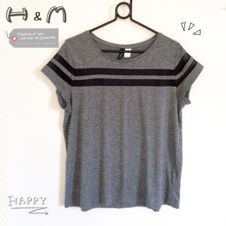 エイチアンドエム(H&M)のH&M/シースルーライントップス(Tシャツ(半袖/袖なし))