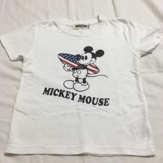 ディズニー(Disney)のDISNEY ディズニー キッズ Tシャツ 110 ホワイトTシャツ(Tシャツ/カットソー)