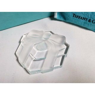 ティファニー(Tiffany & Co.)の正規美 ティファニー プレゼントBOX×リボンクリスタル ペーパーウェイト 小物(置物)