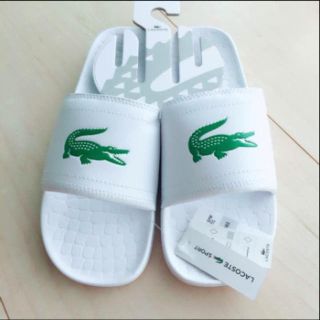 ラコステ(LACOSTE)の限定値下げ！ラコステ ワニ柄シャワーサンダル 白(サンダル)