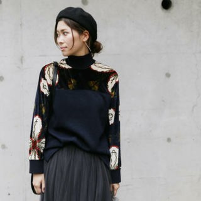 Ameri VINTAGE(アメリヴィンテージ)のましゆら様専用！ ameri FRINGE PATTERN KNITSEW レディースのトップス(ニット/セーター)の商品写真