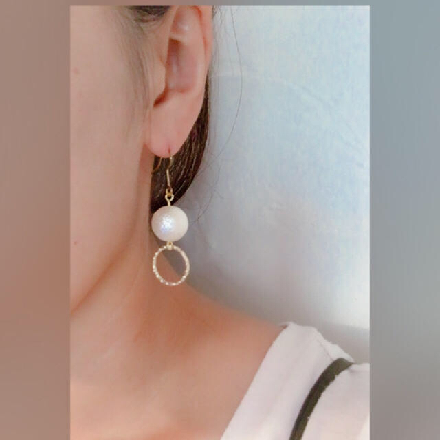 大ぶり75☆ピアス・イヤリング ハンドメイドのアクセサリー(ピアス)の商品写真