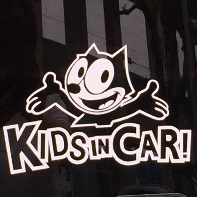 フィリックス☆転写式ステッカー★BABY IN CAR・KIDS IN CAR★ 自動車/バイクの自動車(車外アクセサリ)の商品写真