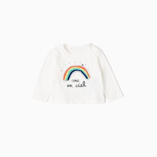 ザラキッズ(ZARA KIDS)のzarababyレインボーロングＴシャツ(Ｔシャツ)