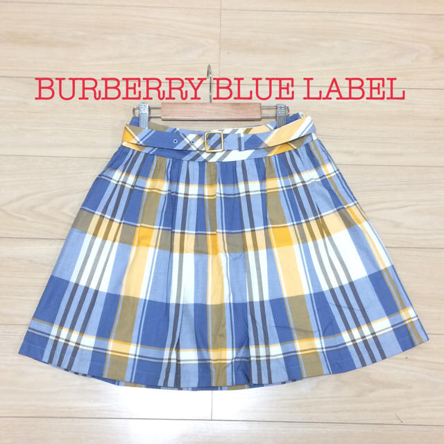 BURBERRY(バーバリー)の新品【BURBERRY BLUE LABEL】ベルト付き チェック柄 スカート レディースのスカート(ミニスカート)の商品写真