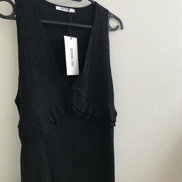 ZARA(ザラ)のZARA 新品未使用 リブ オールインワン サロペット レディースのパンツ(オールインワン)の商品写真