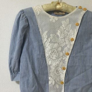 ロキエ(Lochie)のvintage ストライプブラウス(シャツ/ブラウス(長袖/七分))