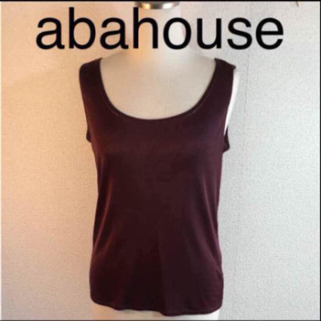 ABAHOUSE(アバハウス)のabahouseアバハウスボルドーラメタンクトップ☆ほぼ未使用☆レディースM レディースのトップス(タンクトップ)の商品写真