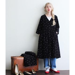 ドットアンドストライプスチャイルドウーマン(Dot&Stripes CHILDWOMAN)の★シャツコール カシュクールワンピース(ひざ丈ワンピース)