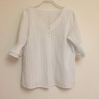 ミッシュマッシュ(MISCH MASCH)の♡ミッシュマッシュ♡ストライプ袖フレアブラウス(シャツ/ブラウス(長袖/七分))