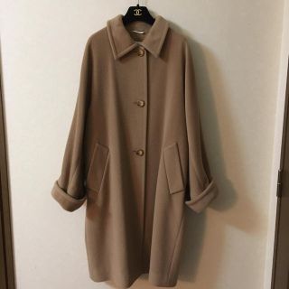 マックスマーラ(Max Mara)のMaxMara 白タグ コート カシミア混 ラグラン ベージュ キャメル ロング(チェスターコート)