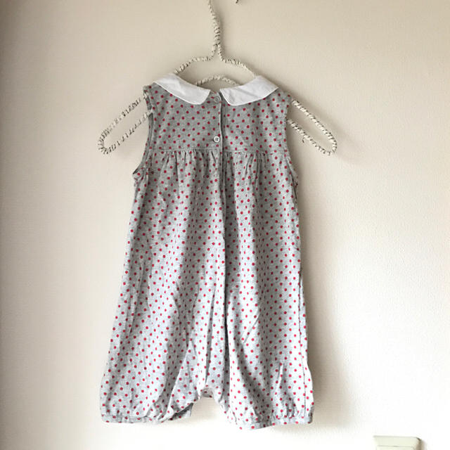 babyGAP - GAP【着画あり】グレー×赤ドット襟付きゆったりオールインワンの通販 by noricoのお店｜ベビーギャップならラクマ