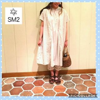 サマンサモスモス(SM2)の最終値下げ▽新品❁SM2★レース切り替え2WAYワンピース(ベージュ)(ひざ丈ワンピース)