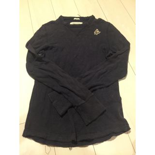 アバクロンビーアンドフィッチ(Abercrombie&Fitch)の【中古】アバクロ サーマルクルーネック ネイビー サイズS(Tシャツ/カットソー(七分/長袖))