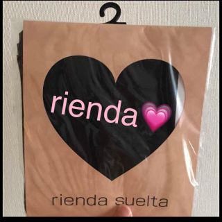 リエンダ(rienda)のrienda 未使用 ストッキング ブラック 黒 シェルター 109(タイツ/ストッキング)