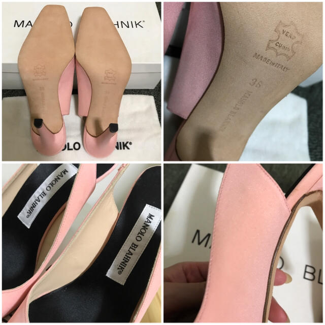 MANOLO BLAHNIK(マノロブラニク)のマノロブラニク ベビーピンク スリングバックパンプス レディースの靴/シューズ(ハイヒール/パンプス)の商品写真