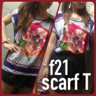 フォーエバートゥエンティーワン(FOREVER 21)のf21★スカーフ柄tops(Tシャツ(半袖/袖なし))