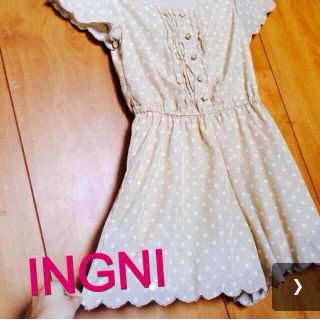 イング(INGNI)のINGNI♡ドットロンパ♡送料込(ミニワンピース)