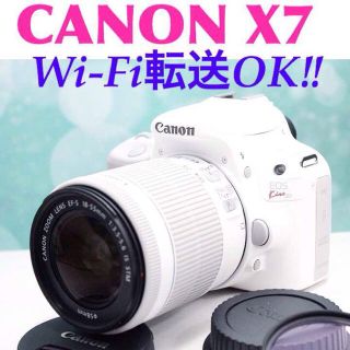 キヤノン(Canon)の目立っちゃおう❣️キュートな白 Canon x7 ホワイト 白 EOS kiss(デジタル一眼)