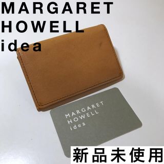 マーガレットハウエル(MARGARET HOWELL)の【夏セール！】新品未使用 マーガレットハウエル 定期・名刺入れ 革 茶 男女兼用(名刺入れ/定期入れ)