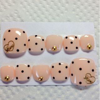 フルペディ❤loveドットネイル❤ジェル(つけ爪/ネイルチップ)
