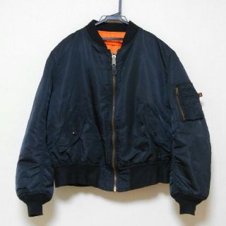 アルファインダストリーズ(ALPHA INDUSTRIES)のアルファ MA-1 フライトジャケット【★USA製★人気のブラック★Lサイズ★】(フライトジャケット)