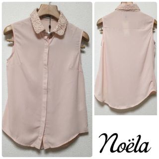 ノエラ(Noela)の【新品】Noela▷襟レースノースリーブシャツ(シャツ/ブラウス(半袖/袖なし))