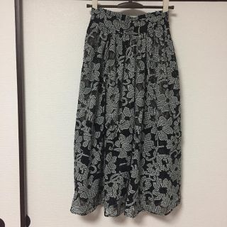 ザラ(ZARA)のZARAシースルーフレアスカート(ロングスカート)