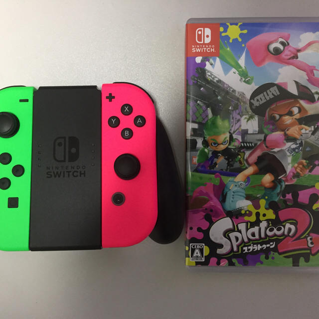 Nintendo Switch(ニンテンドースイッチ)の新品・未使用 任天堂スイッチスプラトゥーンセット エンタメ/ホビーのゲームソフト/ゲーム機本体(家庭用ゲーム機本体)の商品写真