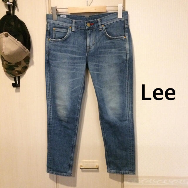 Lee(リー)のLeeクロップドデニム日本製ダメージジーンズ送料込 メンズのパンツ(デニム/ジーンズ)の商品写真