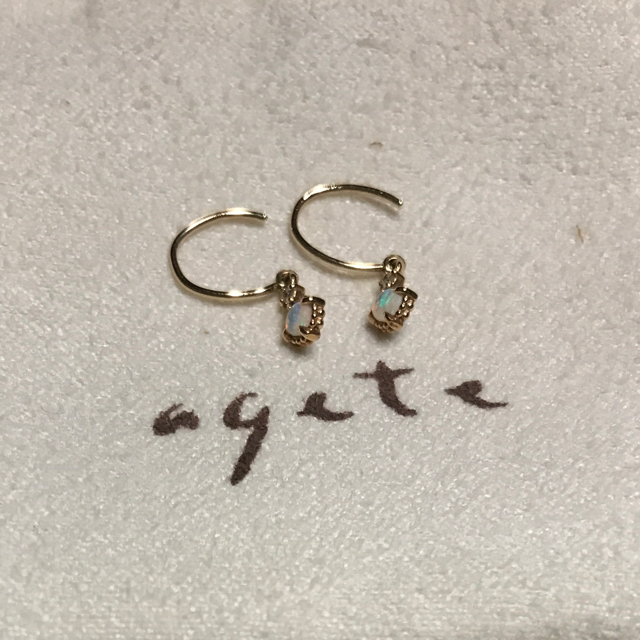 agete - ageteオパールダイヤピアスの通販 by ゆうり's shop|アガット