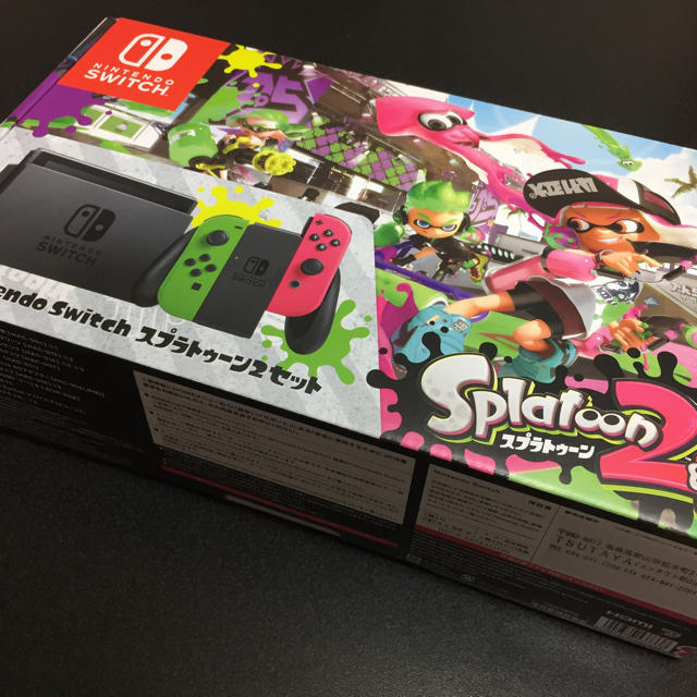 Nintendo Switch(ニンテンドースイッチ)の新品未開封 Nintendo Switch スプラトゥーン2セット（同梱版） エンタメ/ホビーのゲームソフト/ゲーム機本体(家庭用ゲーム機本体)の商品写真