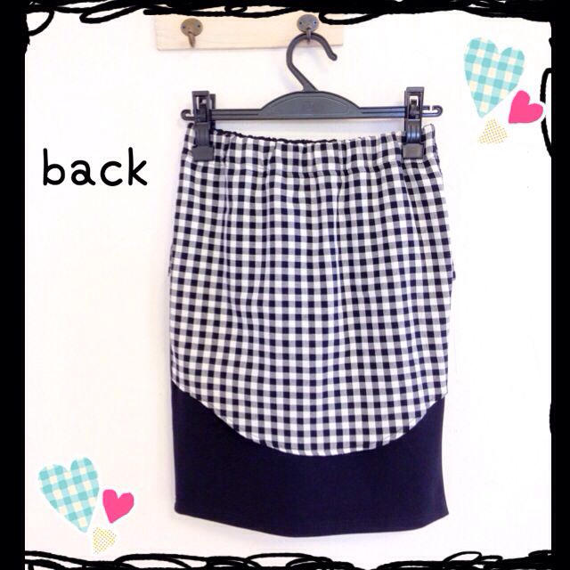 ギンガムチェックシャツ付きスカート レディースのスカート(ひざ丈スカート)の商品写真