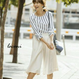 トッコ(tocco)の♡ねこにゃん様専用♡新品 tocco 完売 袖りぼん付きストライプ柄ブラウス(シャツ/ブラウス(長袖/七分))