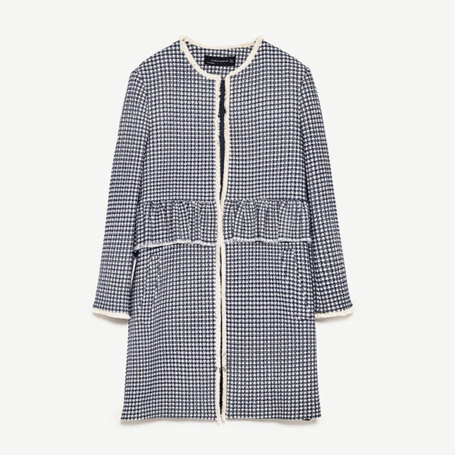 ZARA(ザラ)のスタイルアップ❗️ZARA 新品 ギンガムチェック柄コート レディースのジャケット/アウター(ロングコート)の商品写真