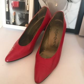 サンローラン(Saint Laurent)のYSL❤︎イヴ・サンローラン❤︎レッドパンプス(ハイヒール/パンプス)