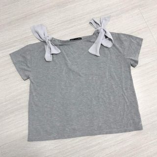 ヘザー(heather)のヘザー リボン ショルダー トップス(Tシャツ(半袖/袖なし))