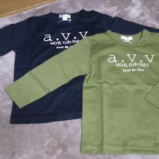 アーヴェヴェ(a.v.v)のavv Tシャツ★カーキ長袖★80センチ(Ｔシャツ)