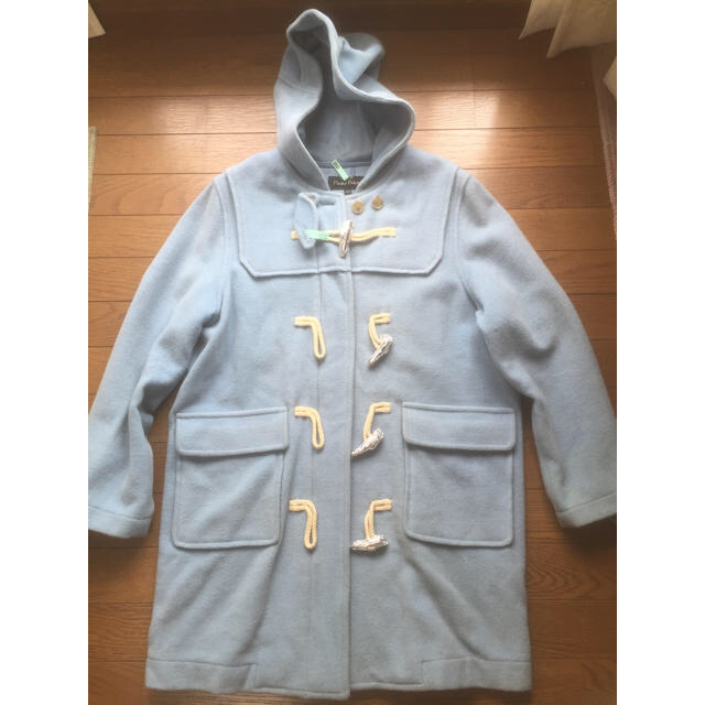 ゆか様専用 ダッフルコート 水色 キッズ キッズ/ベビー/マタニティのキッズ服女の子用(90cm~)(コート)の商品写真