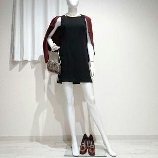 ビーシービージーマックスアズリア(BCBGMAXAZRIA)のBCBG♥レザー ファスナー ワンピース(ミニワンピース)