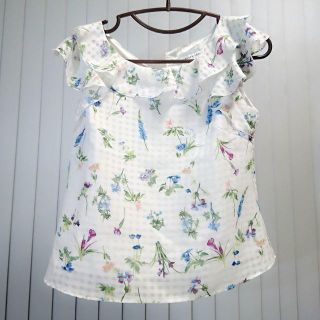 ウィルセレクション(WILLSELECTION)の★ウィルセレクション＊花柄シアーチェックブラウス(シャツ/ブラウス(半袖/袖なし))