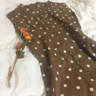 ロキエ(Lochie)の50s rétro dot one-piece.(ひざ丈ワンピース)