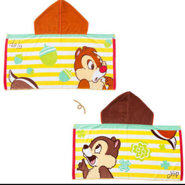 チップ フード付きタオル ディズニーストア 超可爱 ディズニーストア