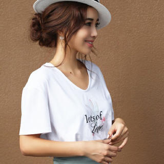 エイミーイストワール(eimy istoire)の着払いのみ♡ eimy istoire lily print tshirt (Tシャツ(半袖/袖なし))