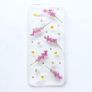 スターチスとかすみ草☆押し花☆iPhoneケース(iPhoneケース)