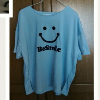 エムズエキサイト(EMSEXCITE)の*Emsexcite*スマイルTシャツ*ブルー*(Tシャツ(半袖/袖なし))