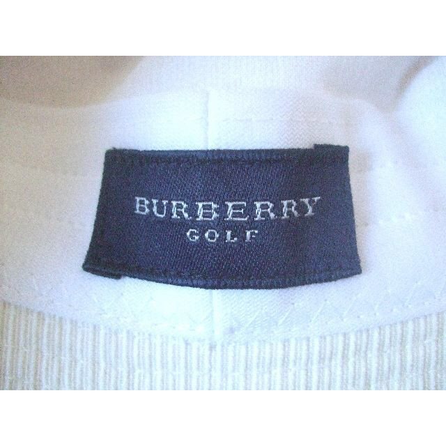 BURBERRY(バーバリー)の新品　ハット帽子　メンズ　ゴルフ　バーバリー★白 スポーツ/アウトドアのゴルフ(ウエア)の商品写真