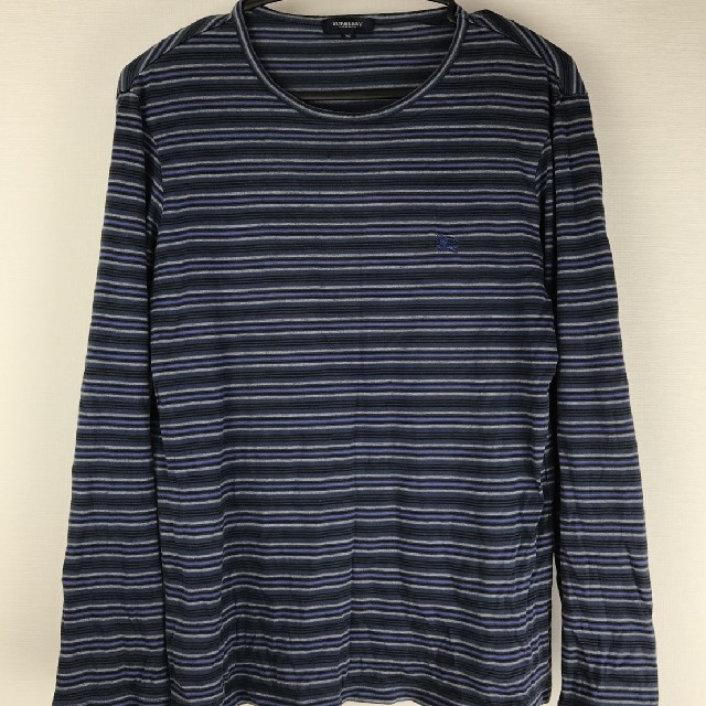 BURBERRY(バーバリー)の美品 BURBERRY London 長袖クルーネックカットソー ボーダー M メンズのトップス(Tシャツ/カットソー(七分/長袖))の商品写真