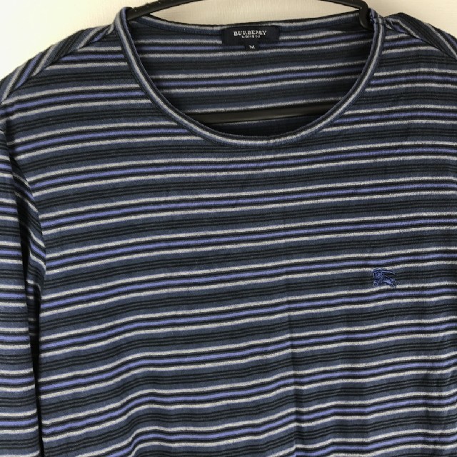 BURBERRY(バーバリー)の美品 BURBERRY London 長袖クルーネックカットソー ボーダー M メンズのトップス(Tシャツ/カットソー(七分/長袖))の商品写真