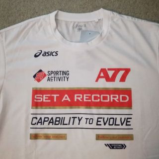 アシックス(asics)の新品 A77 アシックス デザイン半袖Tシャツ(Tシャツ/カットソー(半袖/袖なし))